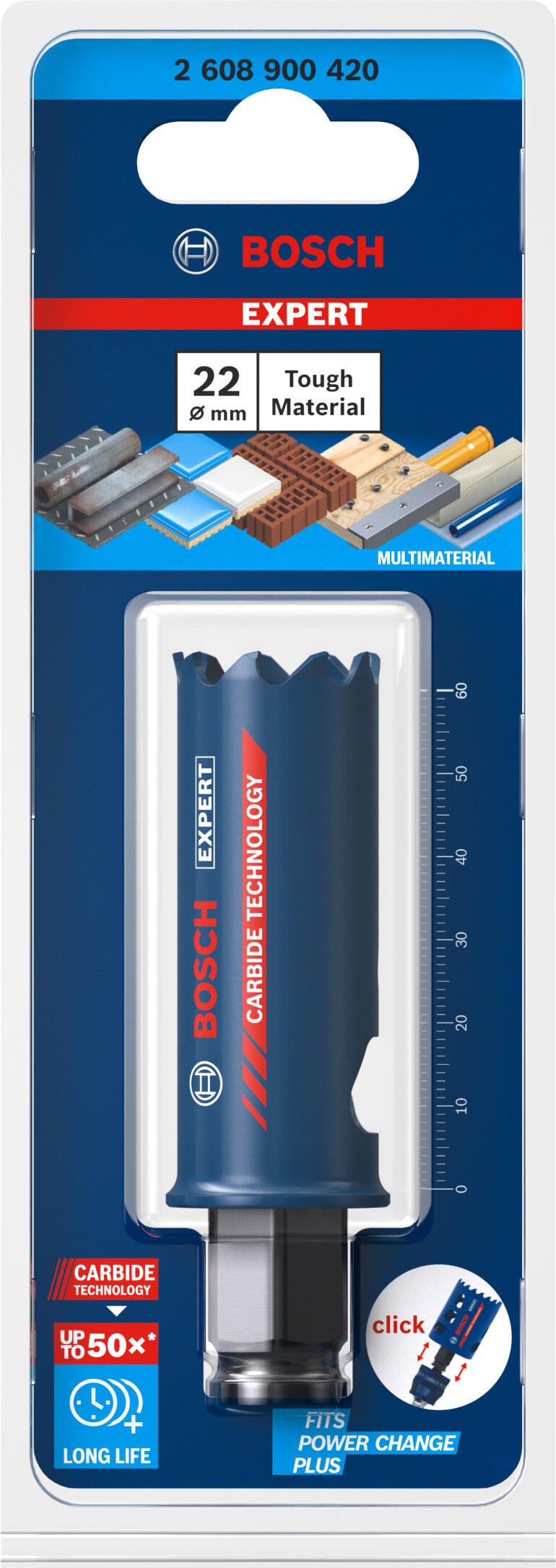 Scie cloche multi-matériaux Diam.22 mm - BOSCH  - 2