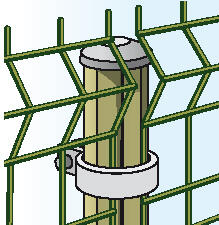 Panneau grillage rigide vert H.103 x l.200 cm Diam.4 mm - 4
