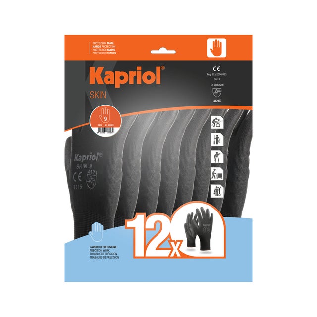Gants de protection pour travaux de précision T.10 Lot de 12 - KAPRIOL 