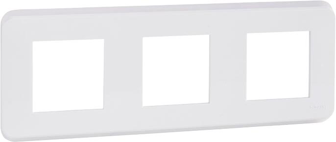 Plaque de finition 3 postes blanche UNICA - SCHNEIDER ELECTRIC - 8