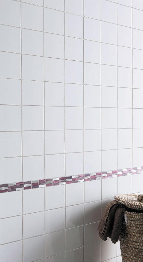 Faïence blanc brillant uni l.15 x L.15 cm - 2