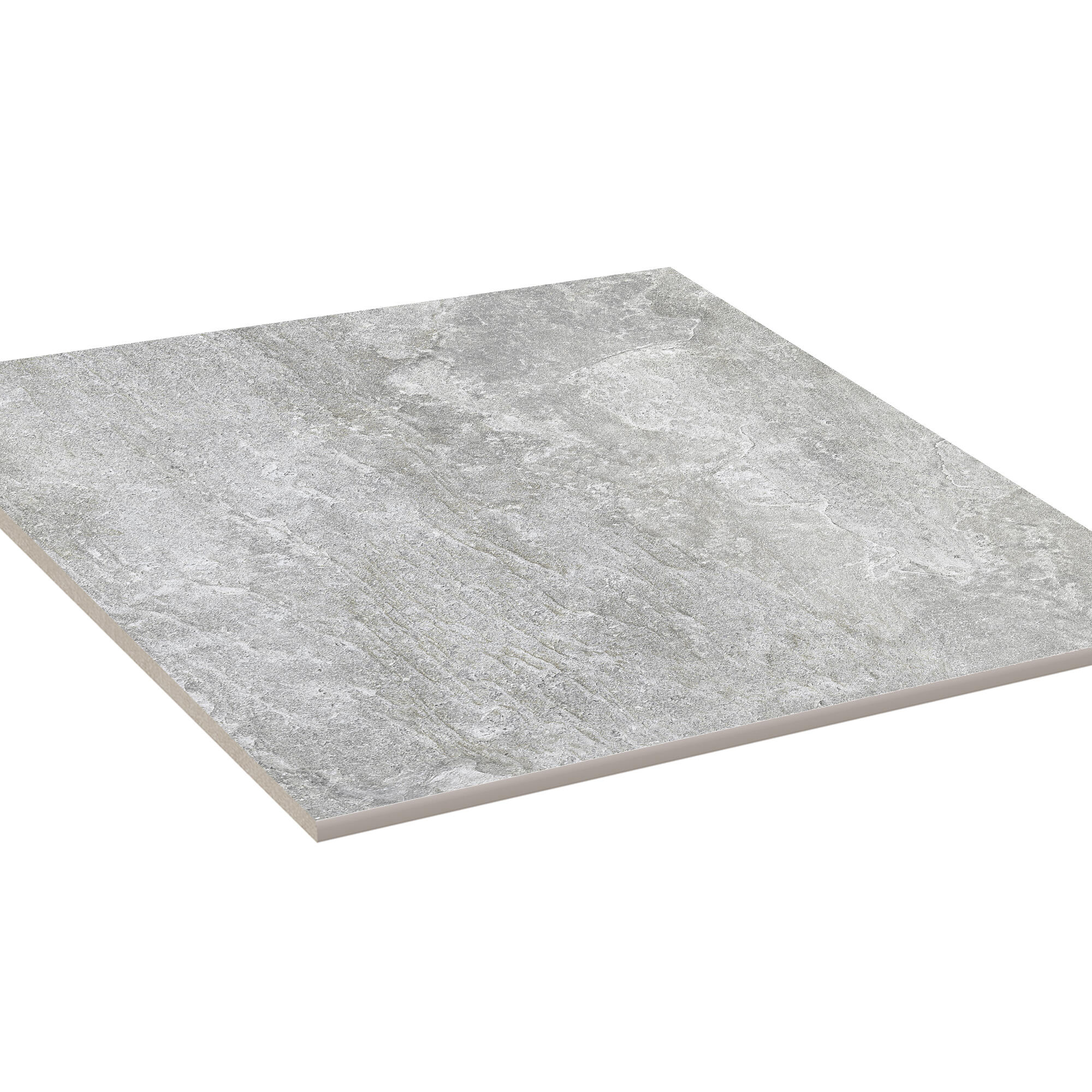 Carrelage sol extérieur effet pierre l.45 x L.45 cm - Focus Grey - 2
