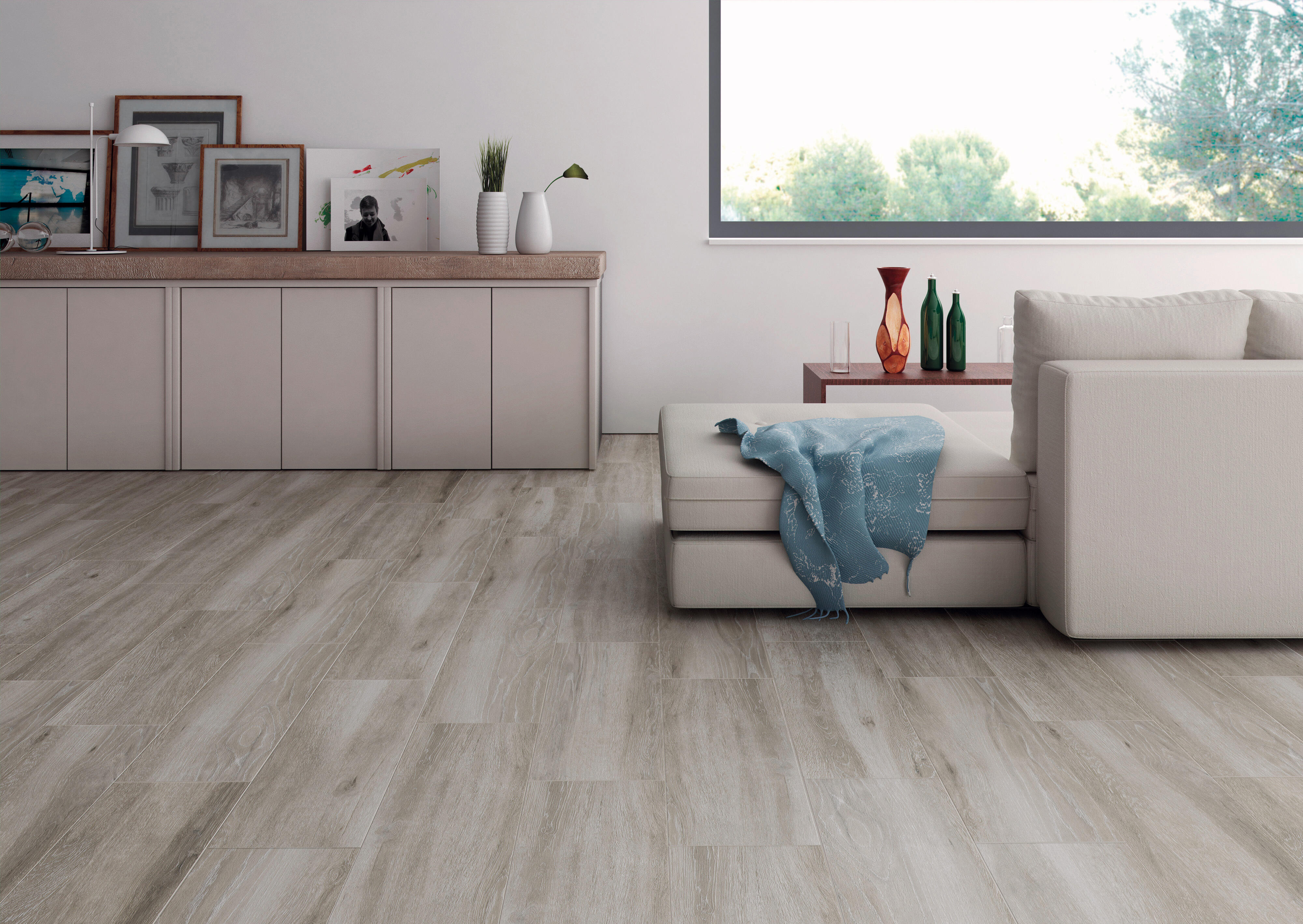 Carrelage sol intérieur effet bois l.19 x L.57 cm - Sandalo Taupe - 3