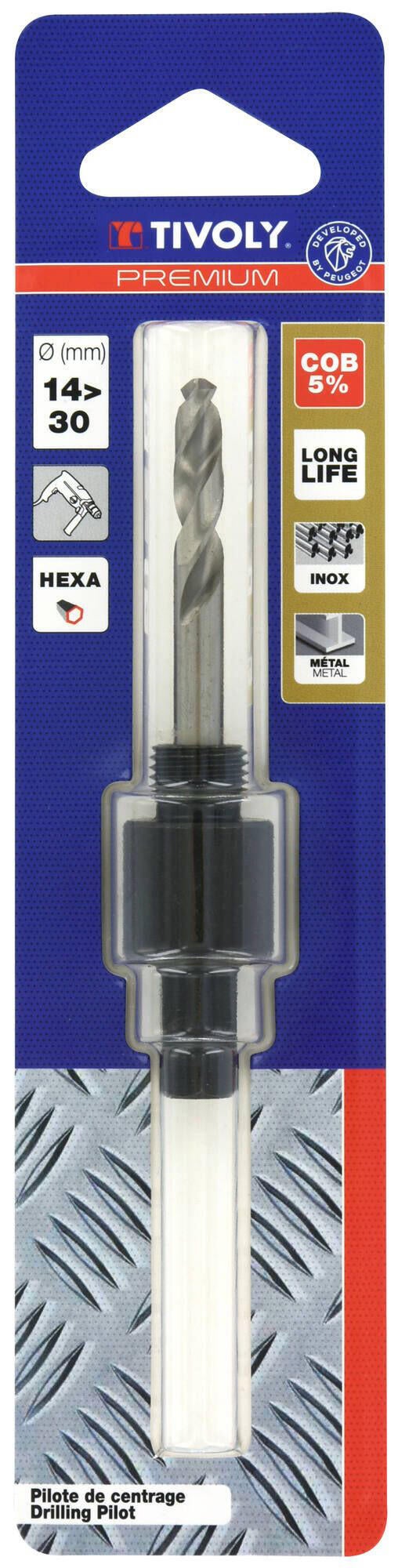 Arbre pilote bi-métal cobalt 5% Diam.14 à 30mm - TIVOLY - 2