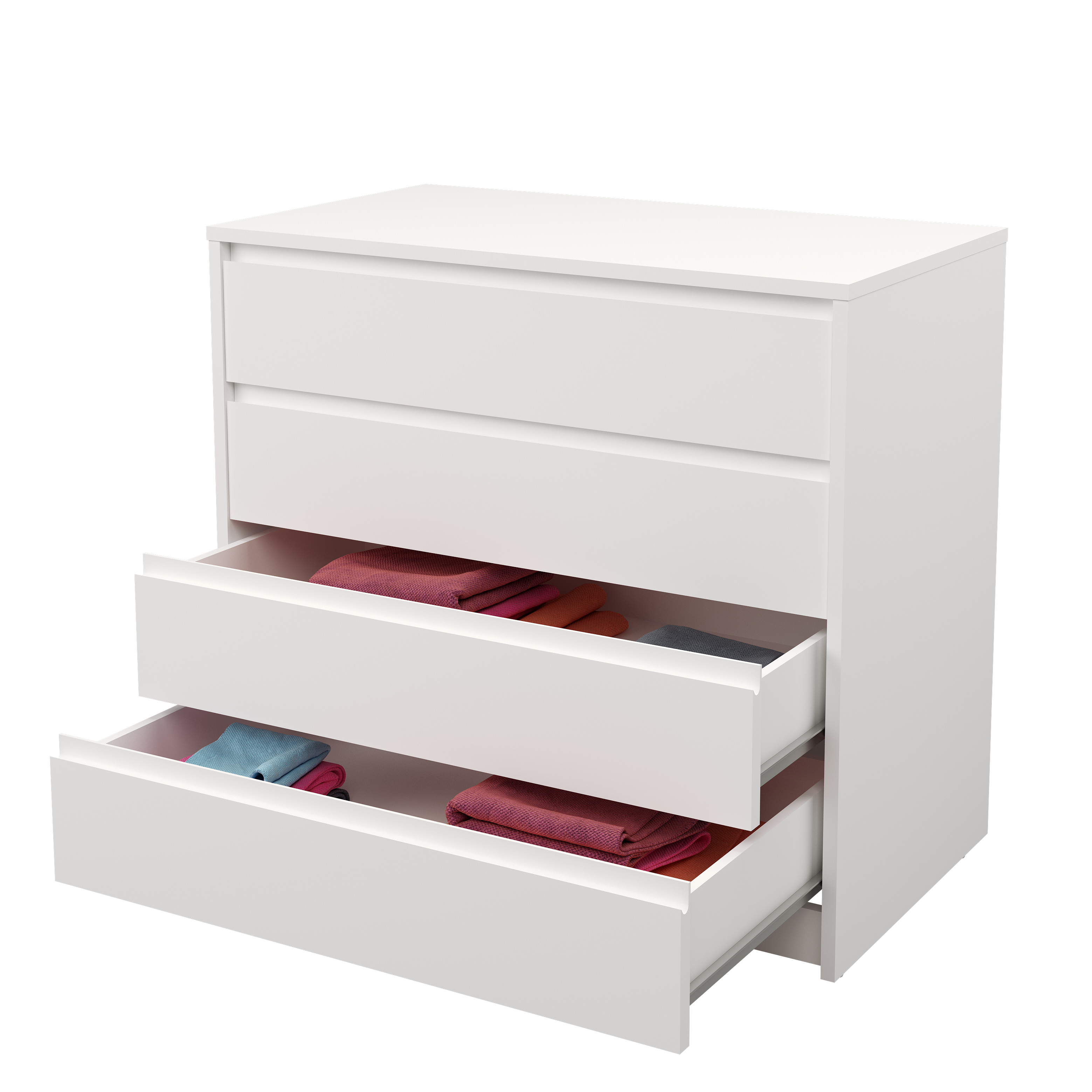 Cómoda 4 GAVETAS 74X80X45CM BRANCO - 3
