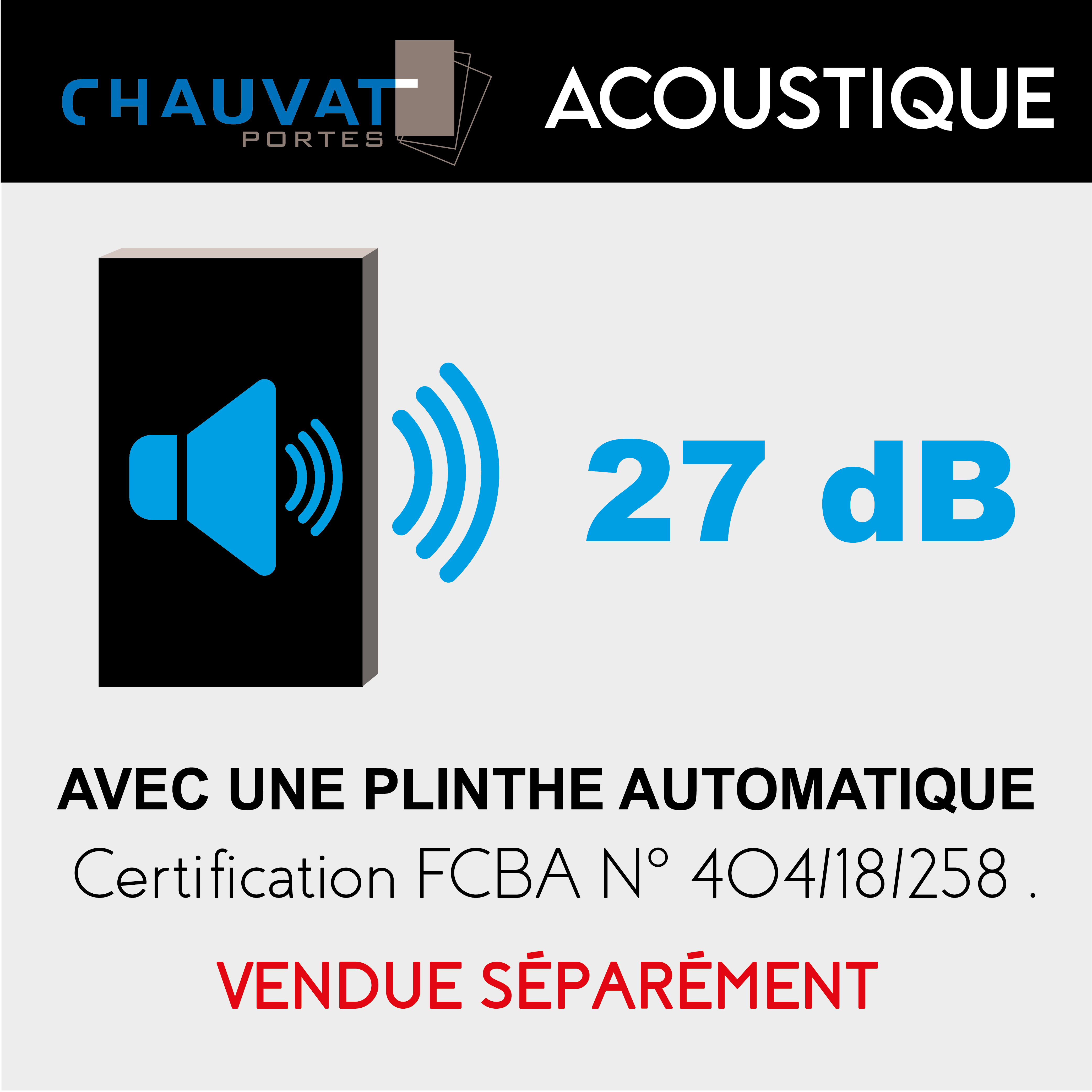 Bloc-porte acoustique postformé H.204 x l.73 cm, poussant droit - 8