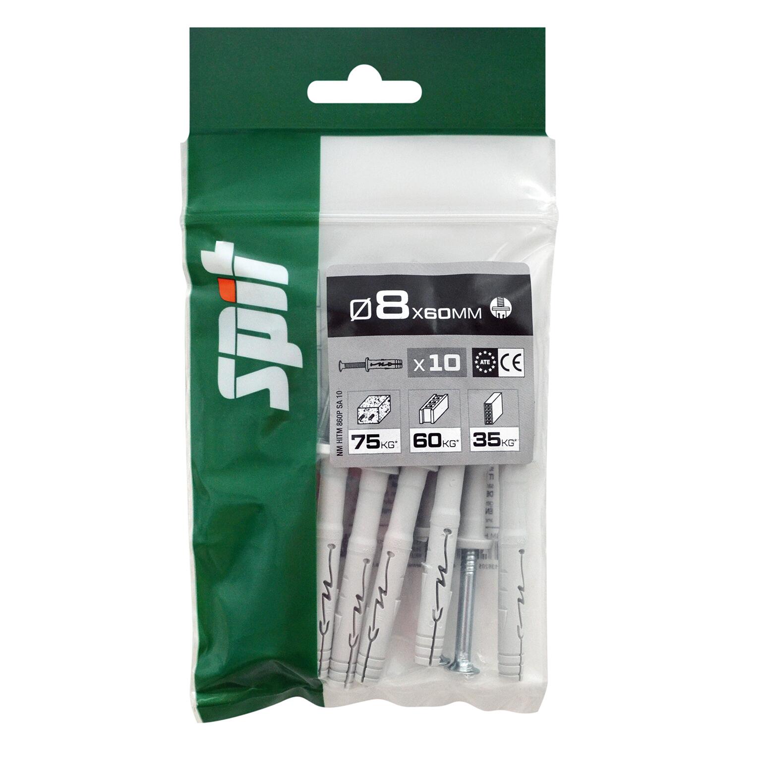 Cheville à frapper multi-matériaux Diam.8 mm x 60 mm - SPIT HITM (lot de 10) - 2