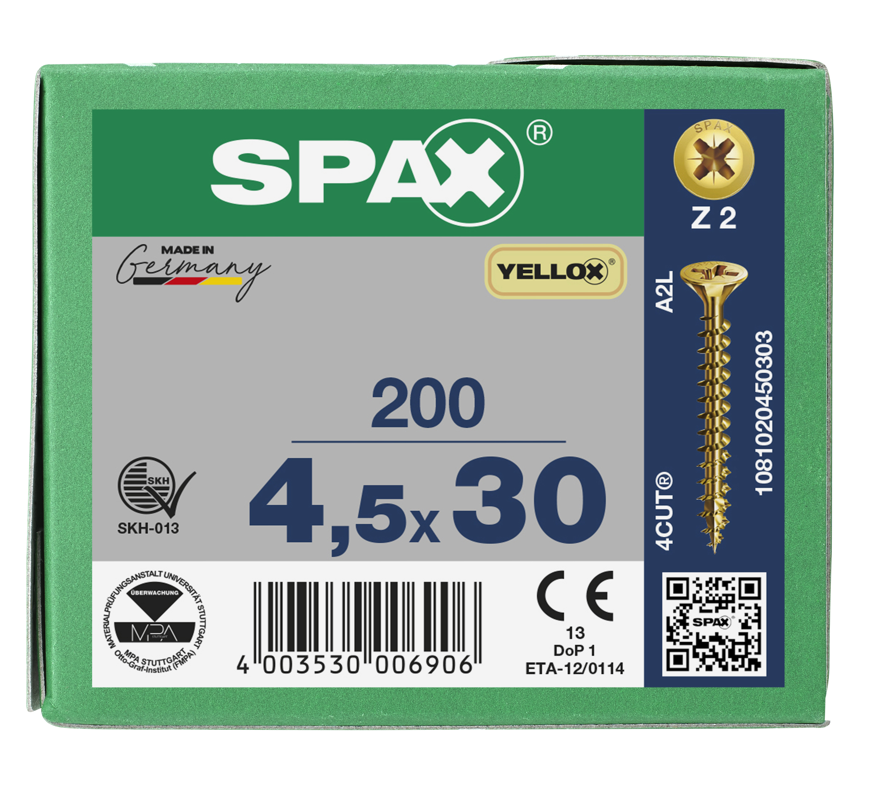 Vis bois Diam. 4,5 x 30 mm Boîte de 200 - SPAX - 3