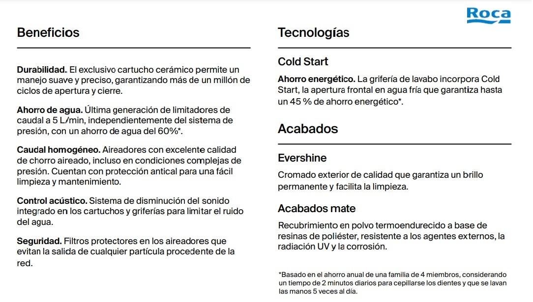 Grifo de lavabo ROCA Alpine monomando negro mate. Apertura en frío. Antical. Latón.  - 3