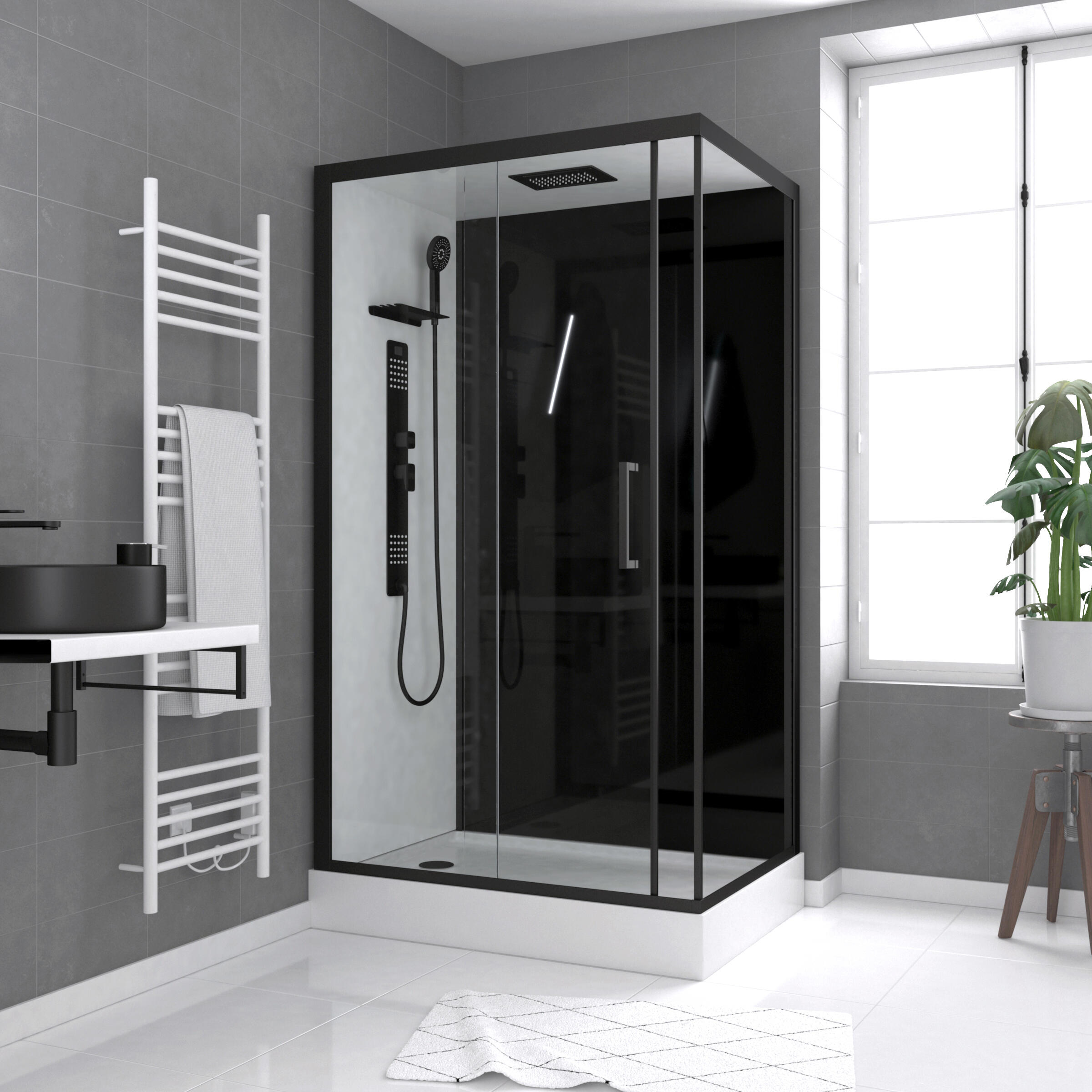Cabine de douche l.110 x L.80 x H.215 cm Pozzy 4 - 3