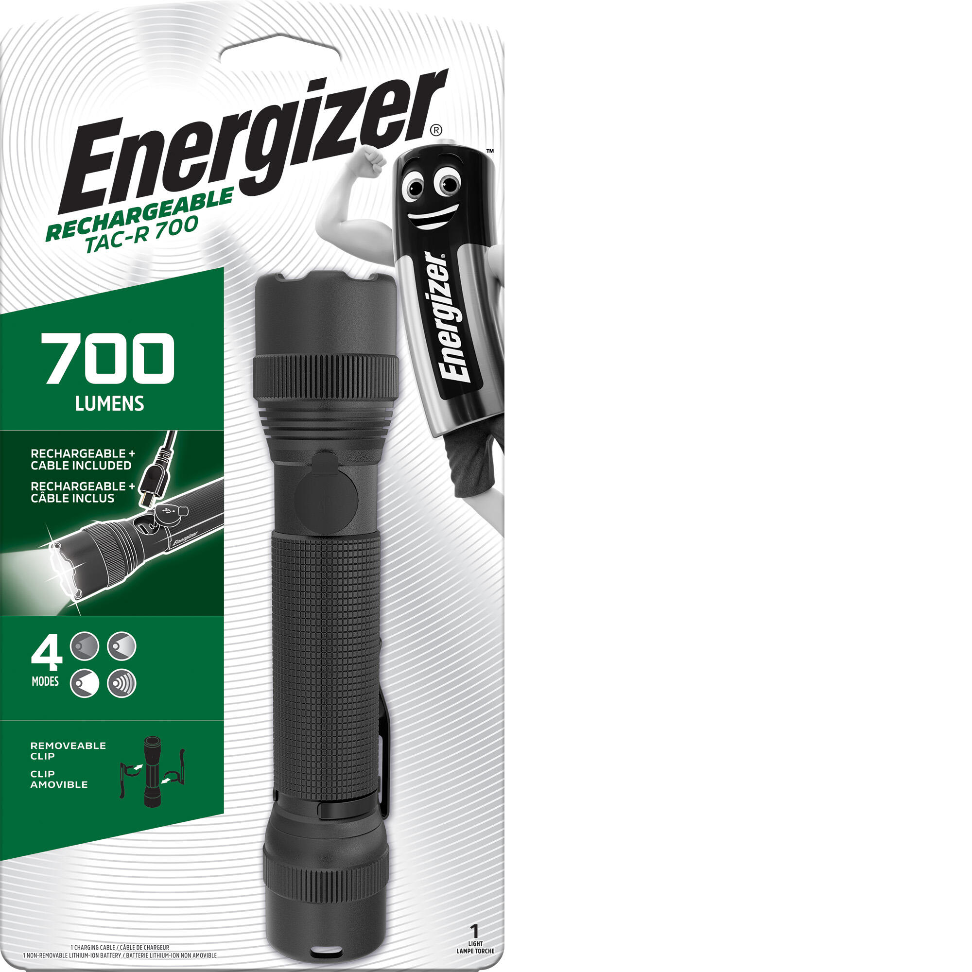 Linterna tactica recargable 700 lumenes energizer