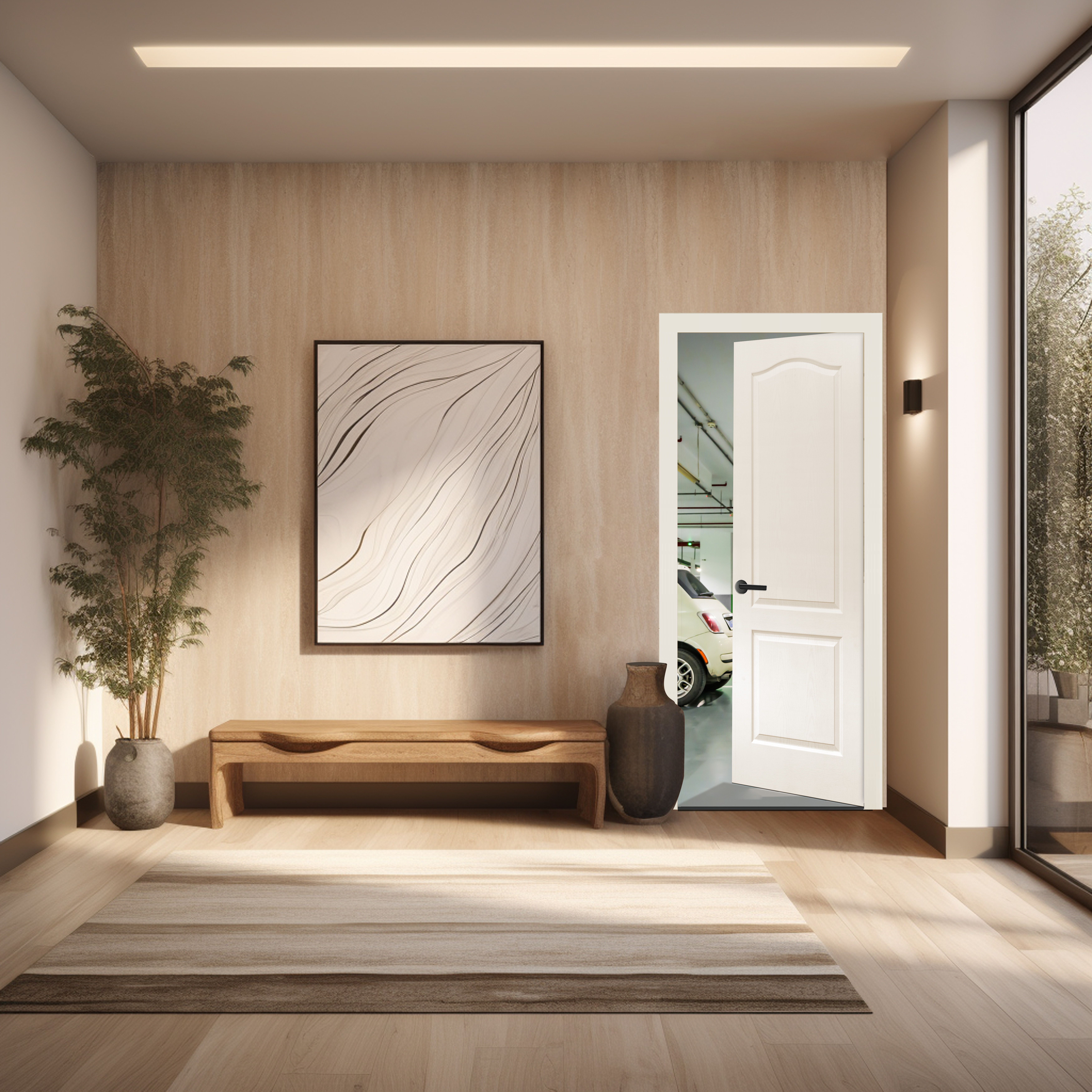 Bloc-porte isothermique postformé H.204 x l.73 cm, poussant droit - 2