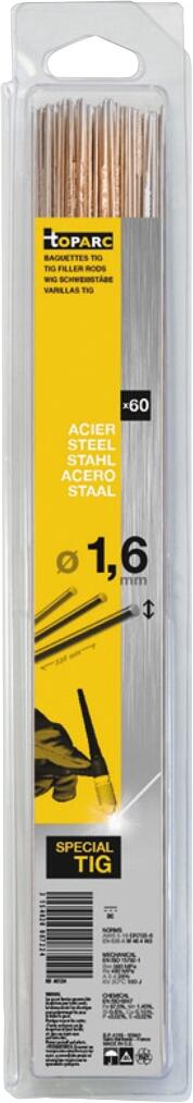 Lot de 60 baguettes TIG acier SG2 Diam.1,6-330 mm - 2