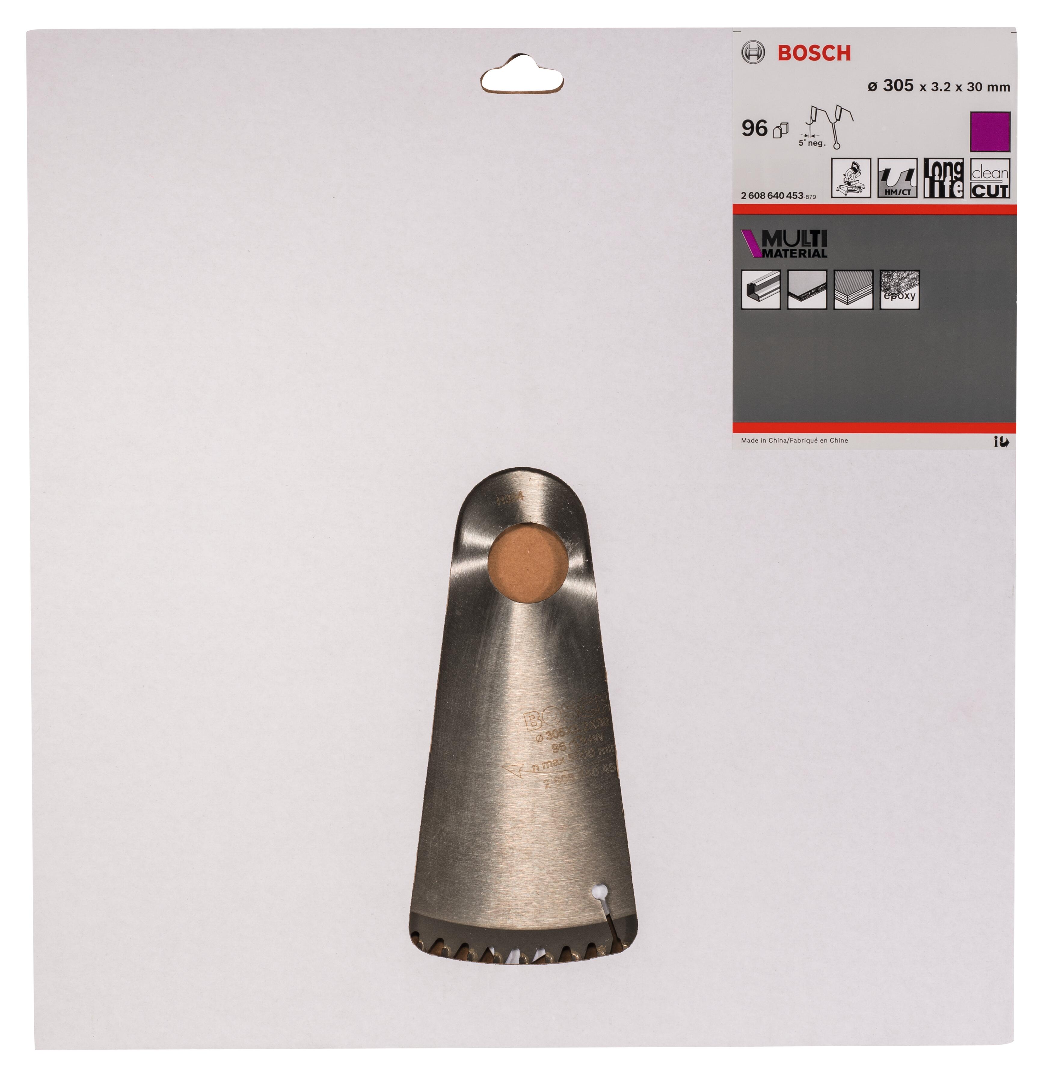 Lame de scie circulaire multimatériaux 305 x 30 x 3,2 mm - 2608640453 BOSCH - 6