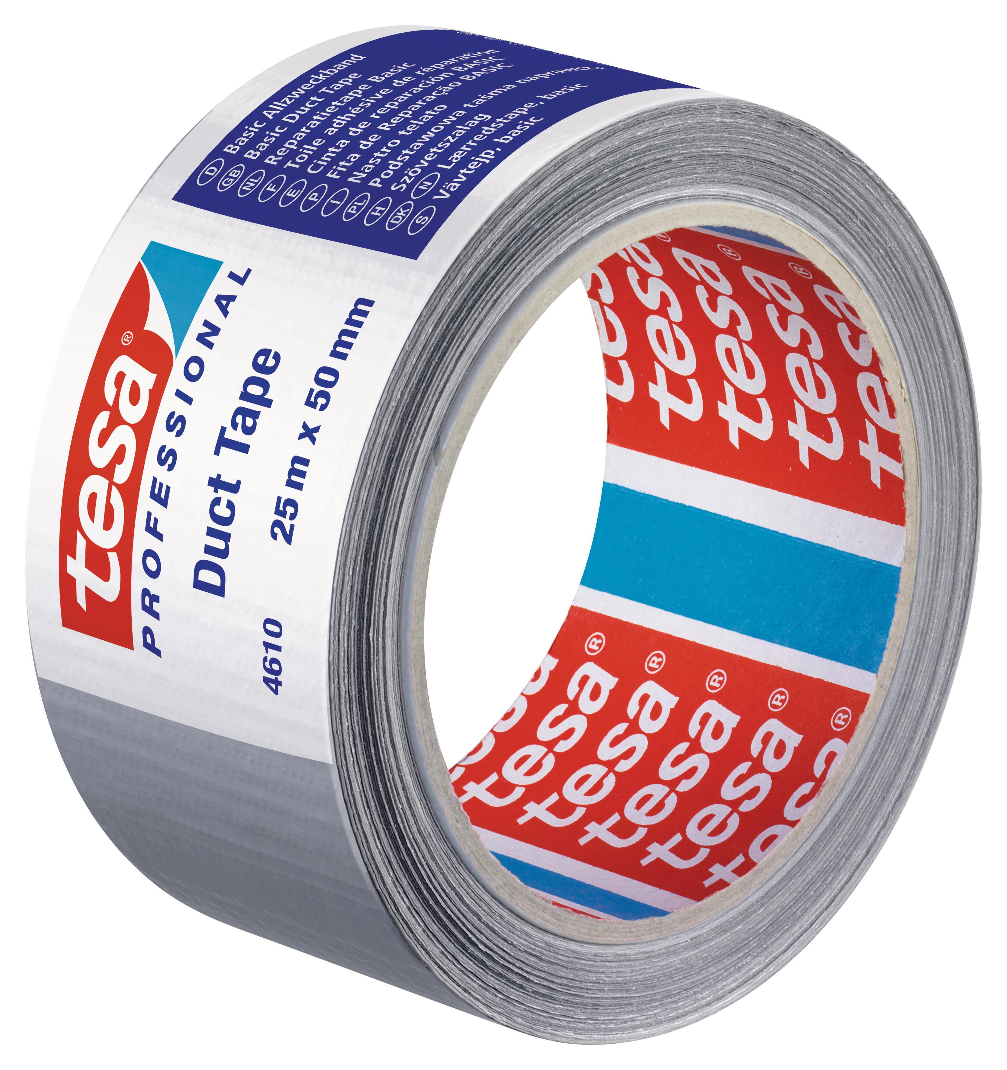 Adhésif de réparation multi-usage toilé gris 25 m x 50 mm - TESA - 2