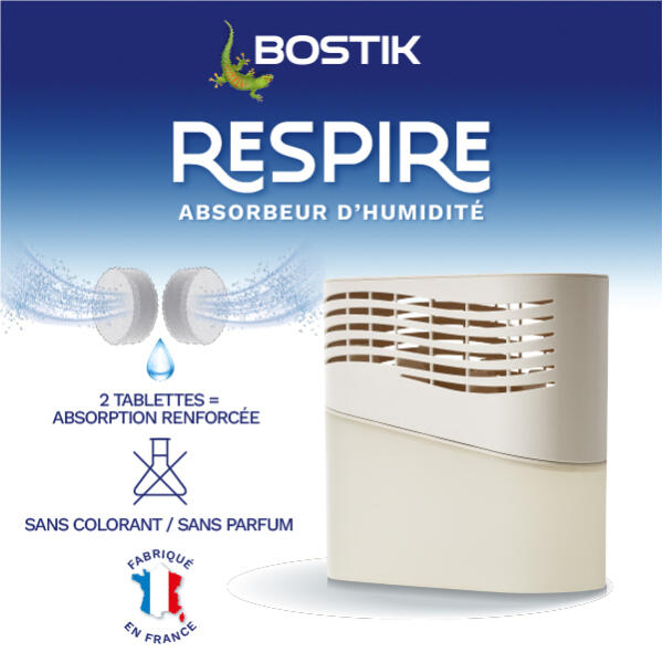 Recharge tablette absorbeur d'humidité 4 x 250 g Respire BOSTIK - 2
