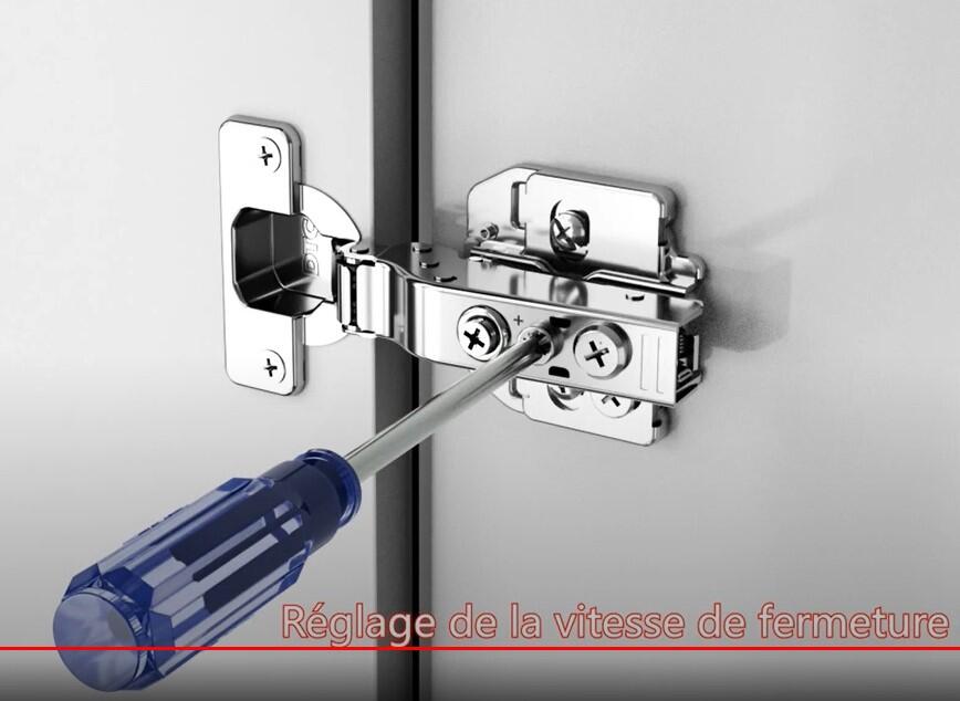 Lot de 2 charnières amorties réglables angle 110 degrés - Pivot Star - 2