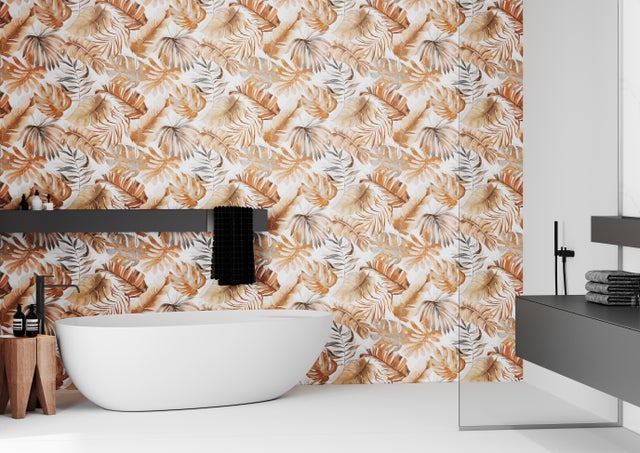 Carrelage mural intérieur décor effet floral l.30 x L.90 cm - Floral (A)