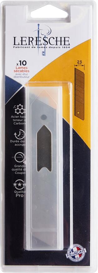 Lot de 10 lames sécables pour cutter 25 mm - LERESCHE - 3