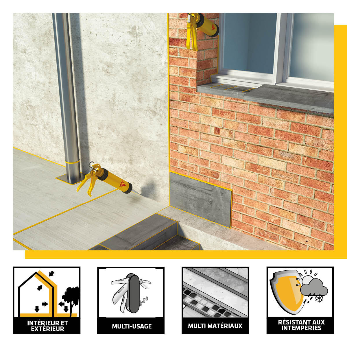 Mastic multi-usages 11FC beige Sikaflex - SIKA - 2