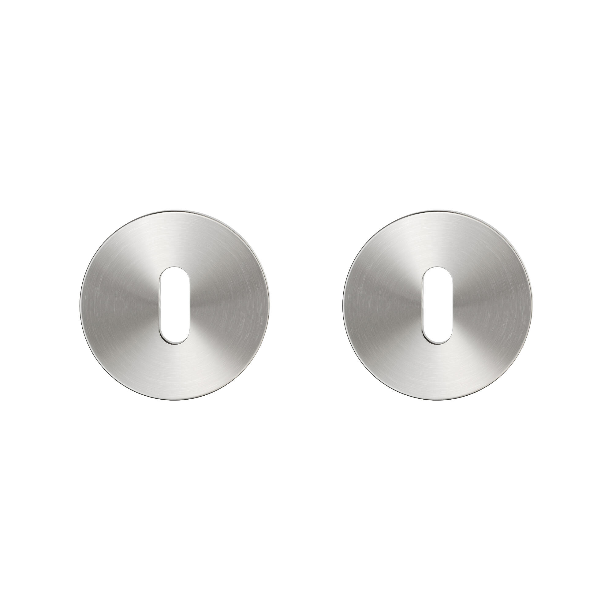 Rosaces clé L aspect nickel pour poignée de porte THEA/INELA/DAREN x2 - 2