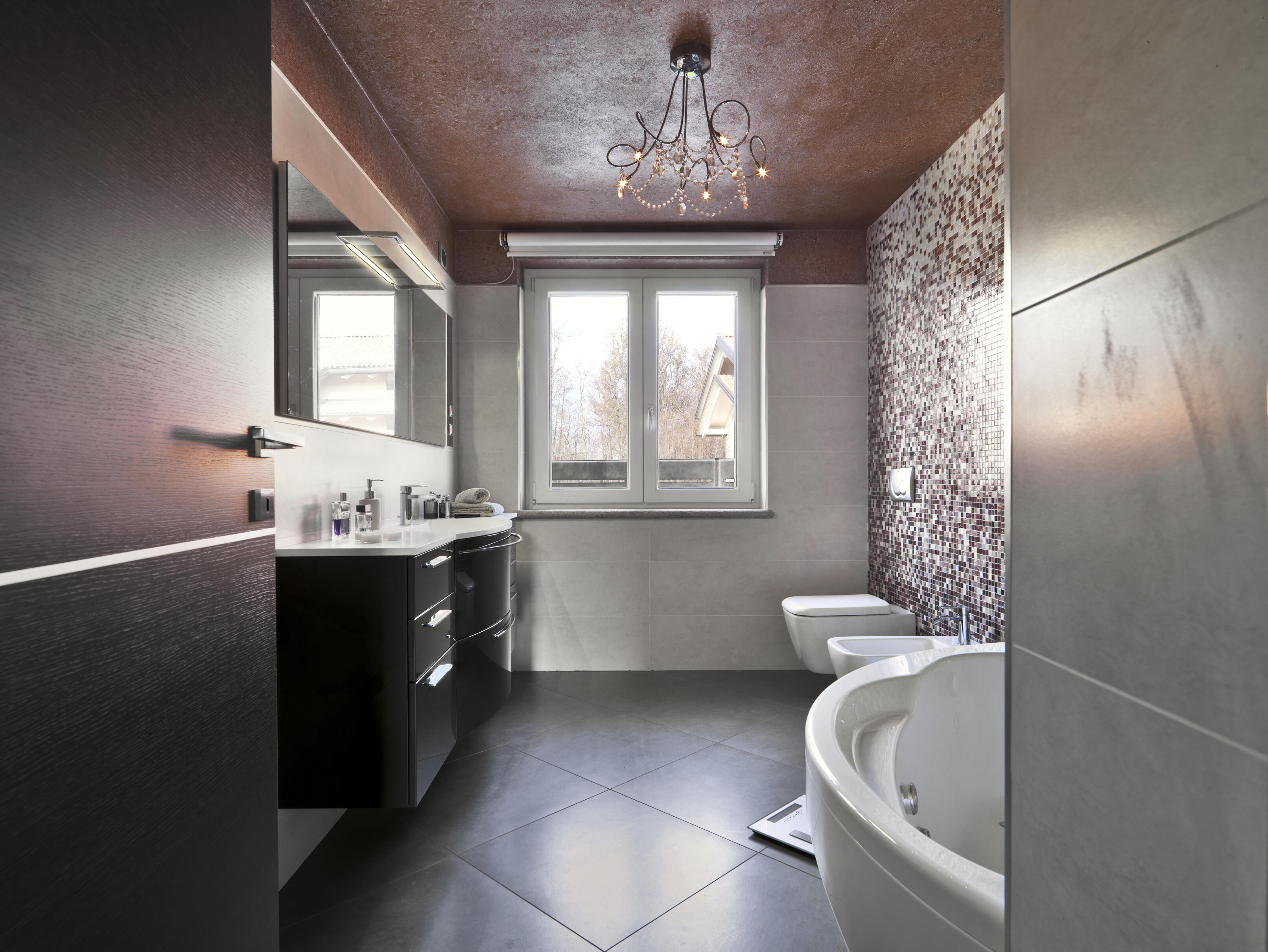 Fenêtre PVC H.75 x l.100 cm oscillo-battant 2 vantaux blanc - 3