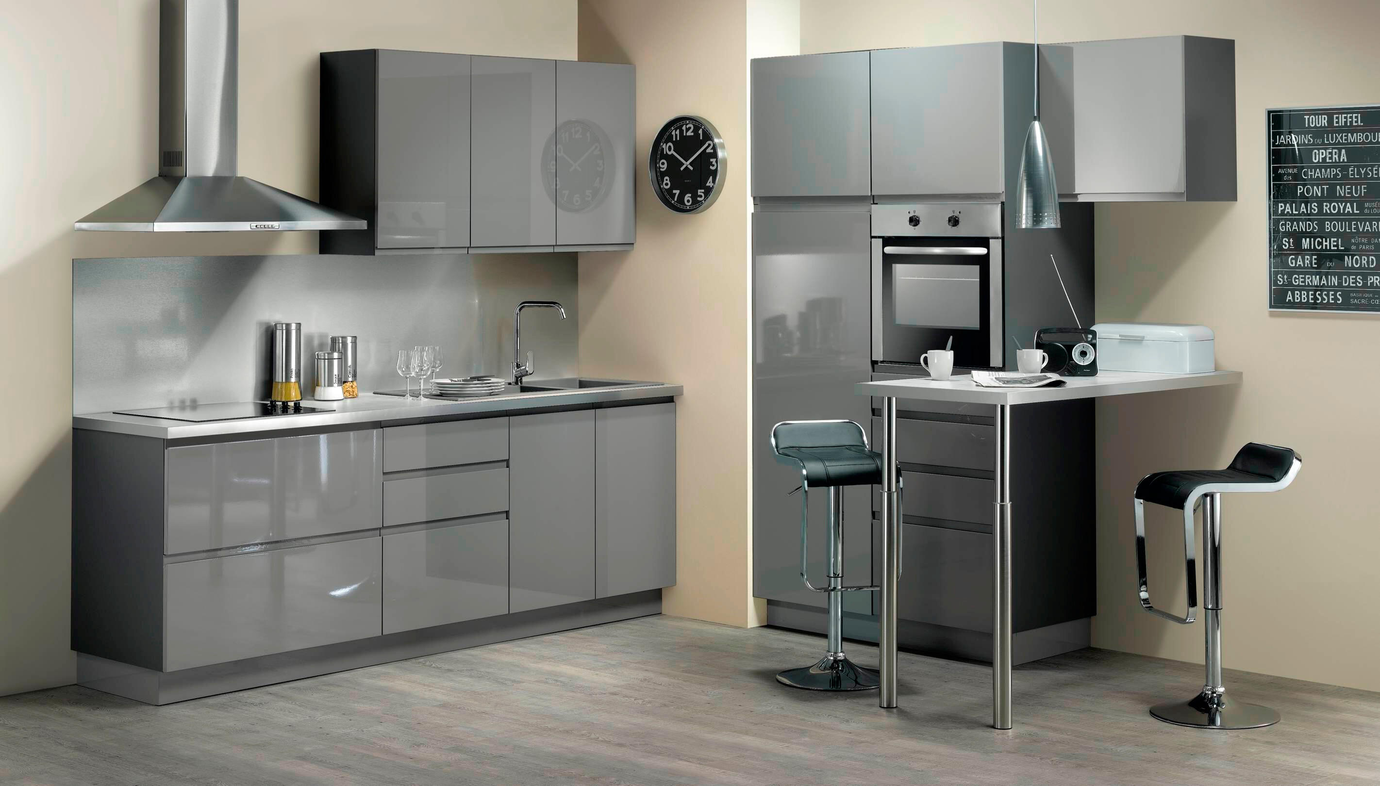 Face casserolier largeur 90 cm - MANA GRIS - 3