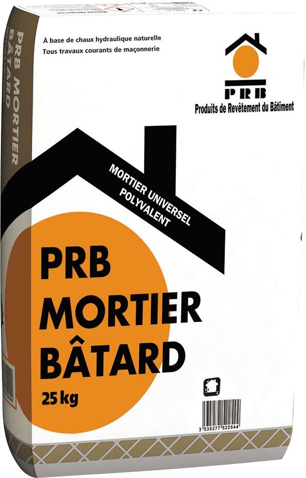 Mortier bâtard prêt à l'emploi gris clair 25 kg - PRB - 2