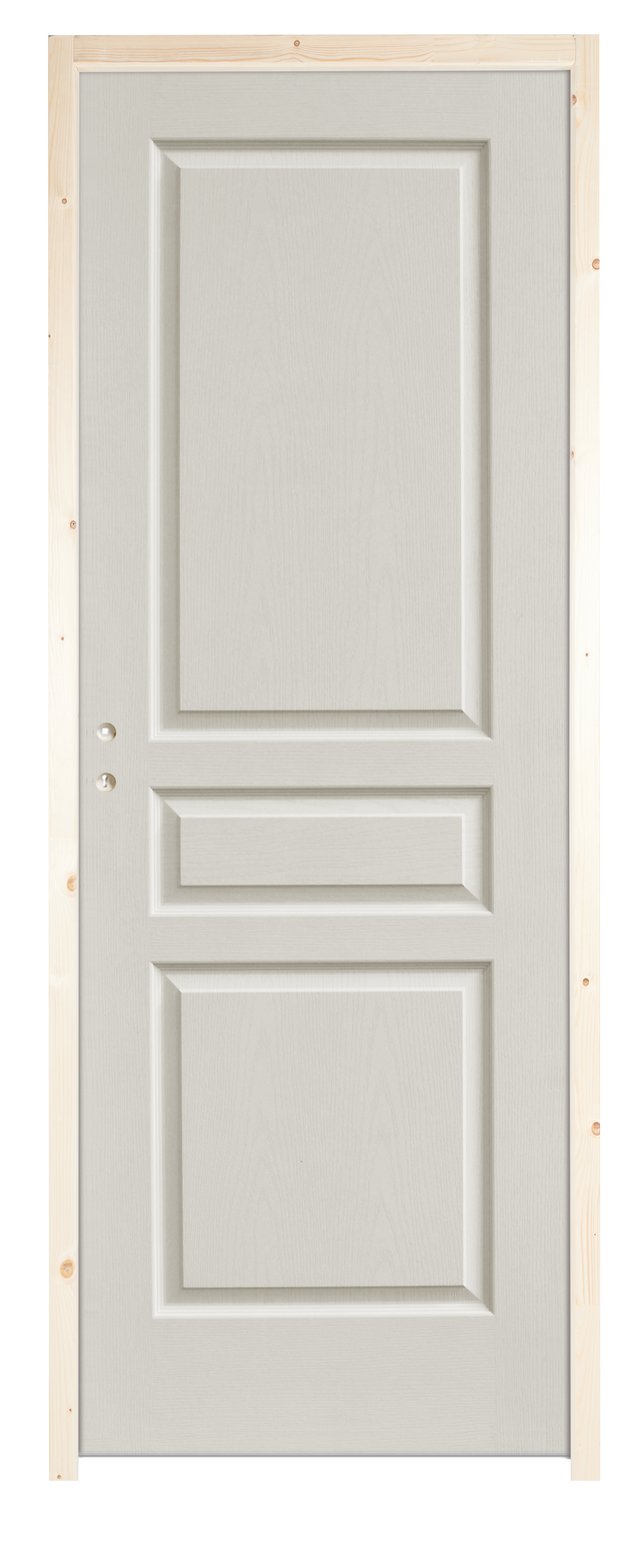 Bloc-porte postformé droite huisserie 65mm, H.204 x l.73 cm, poussant droit