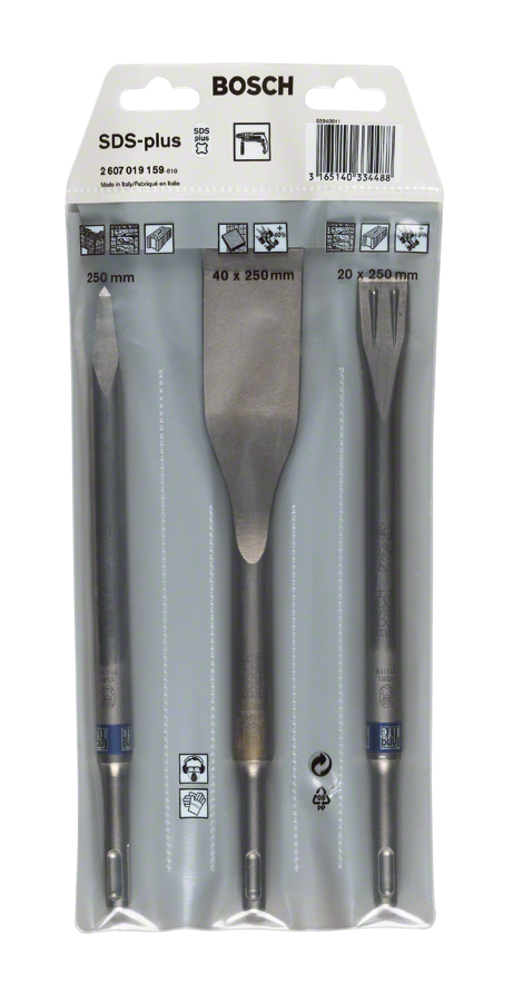 Lot De 2 Burins Pointus Bosch SDS Plus – 250mm – Pour Perforateur Burineur