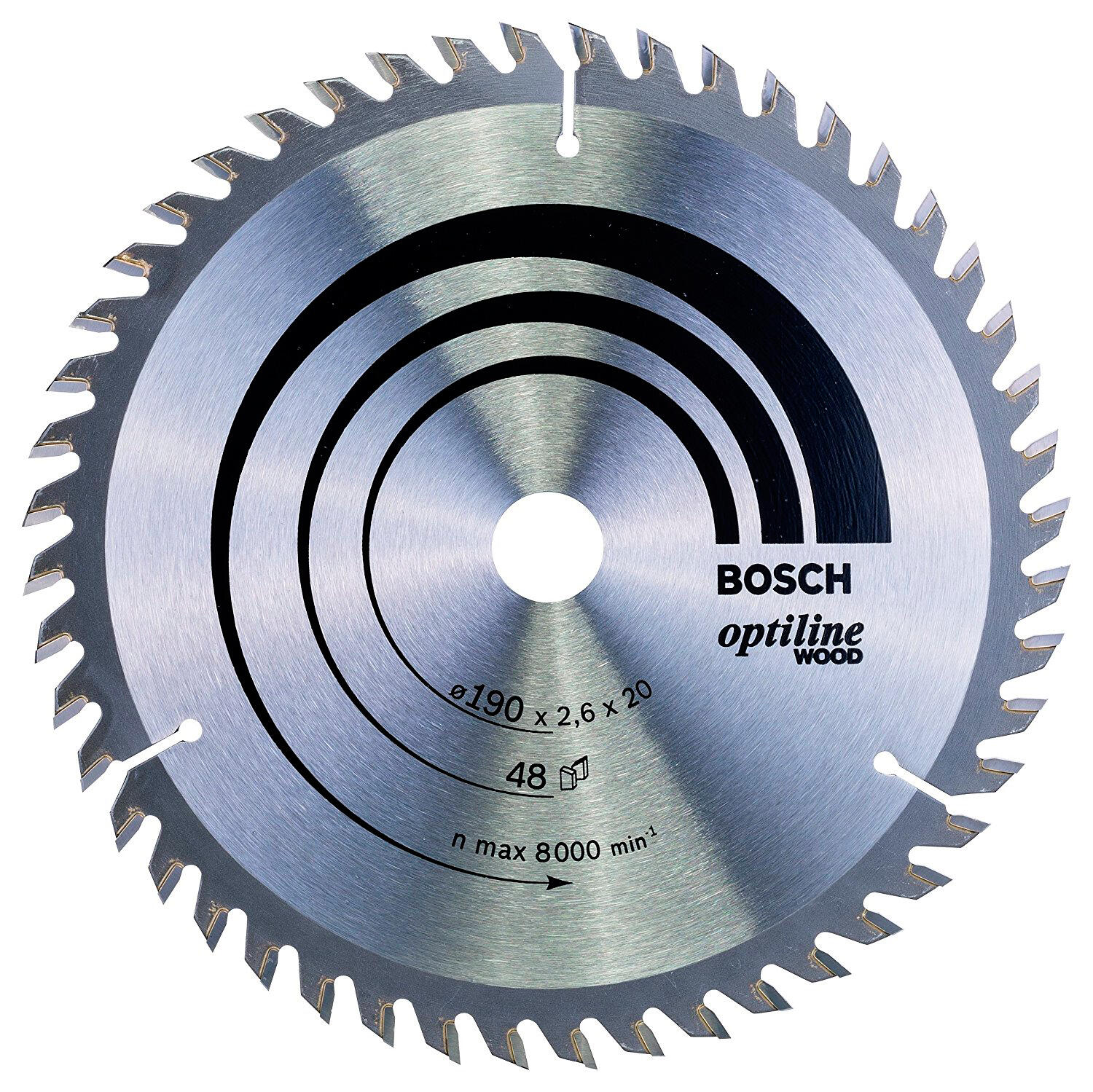 Lame de scie circulaire Optiline 190 x 20 48D  - 2608640614 BOSCH - 4