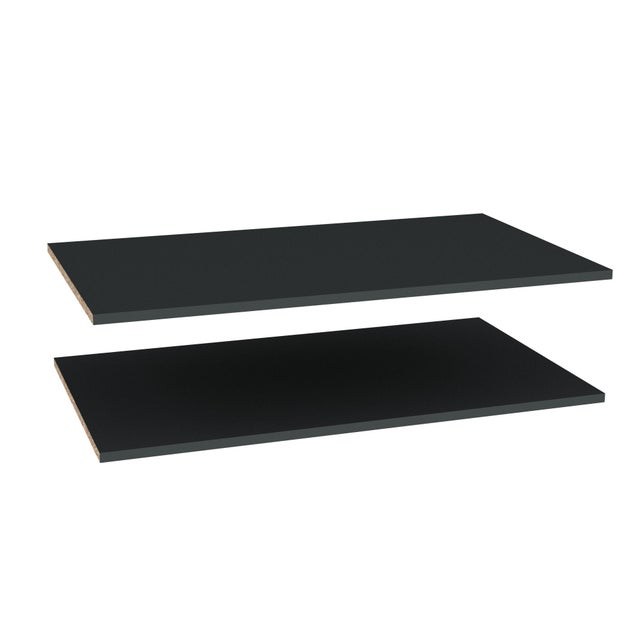 Lot de 2 étagères pour  caisson bas 90 cm Gris