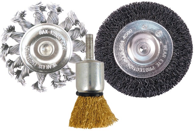 Lot de 3 brosses abrasives pour perceuse - FARTOOLS - TECNUM