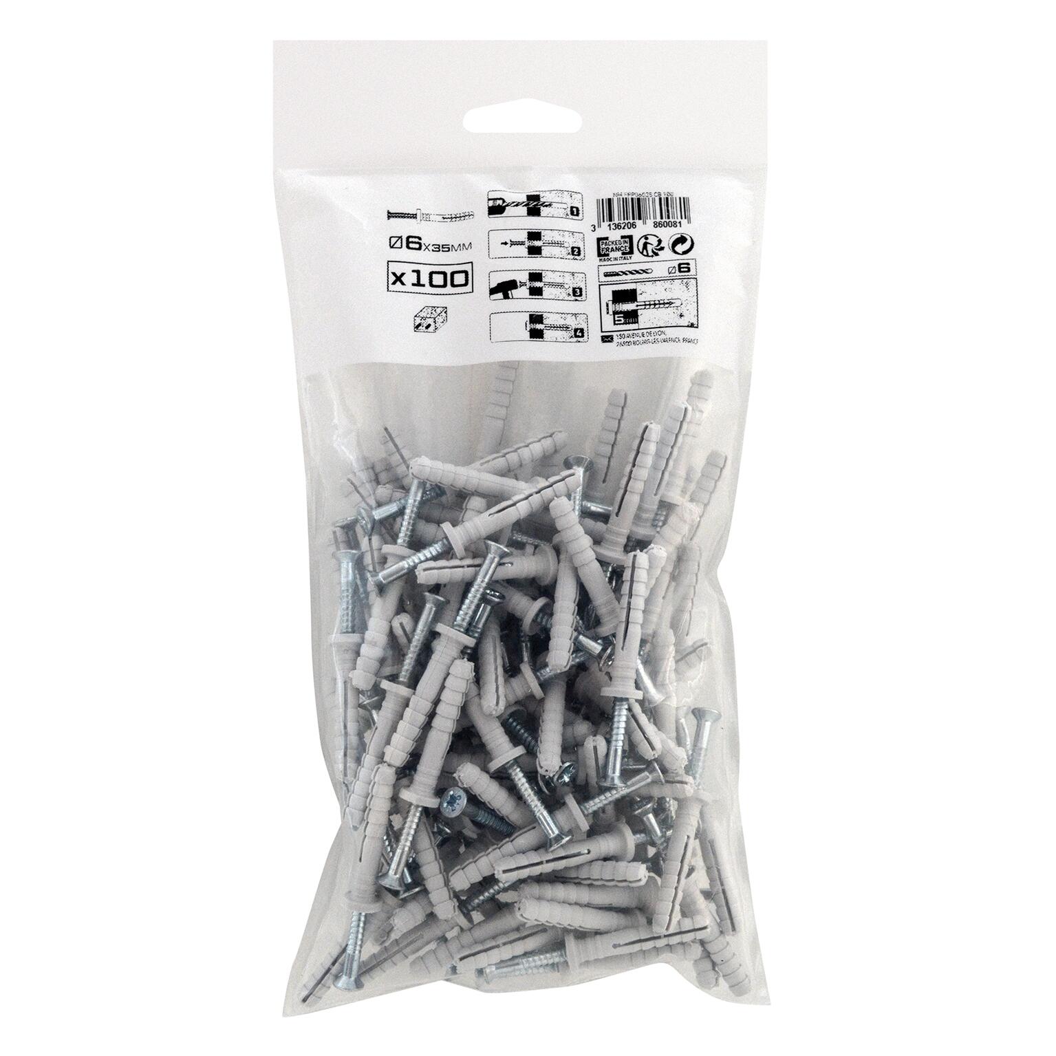 Cheville à frapper pour matériaux pleins Diam.6 mm x 35 mm - SPIT (lot de 100) - 2