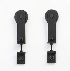 Rail pour porte coulissante Larg.93 cm maximum en applique acier noir - 2