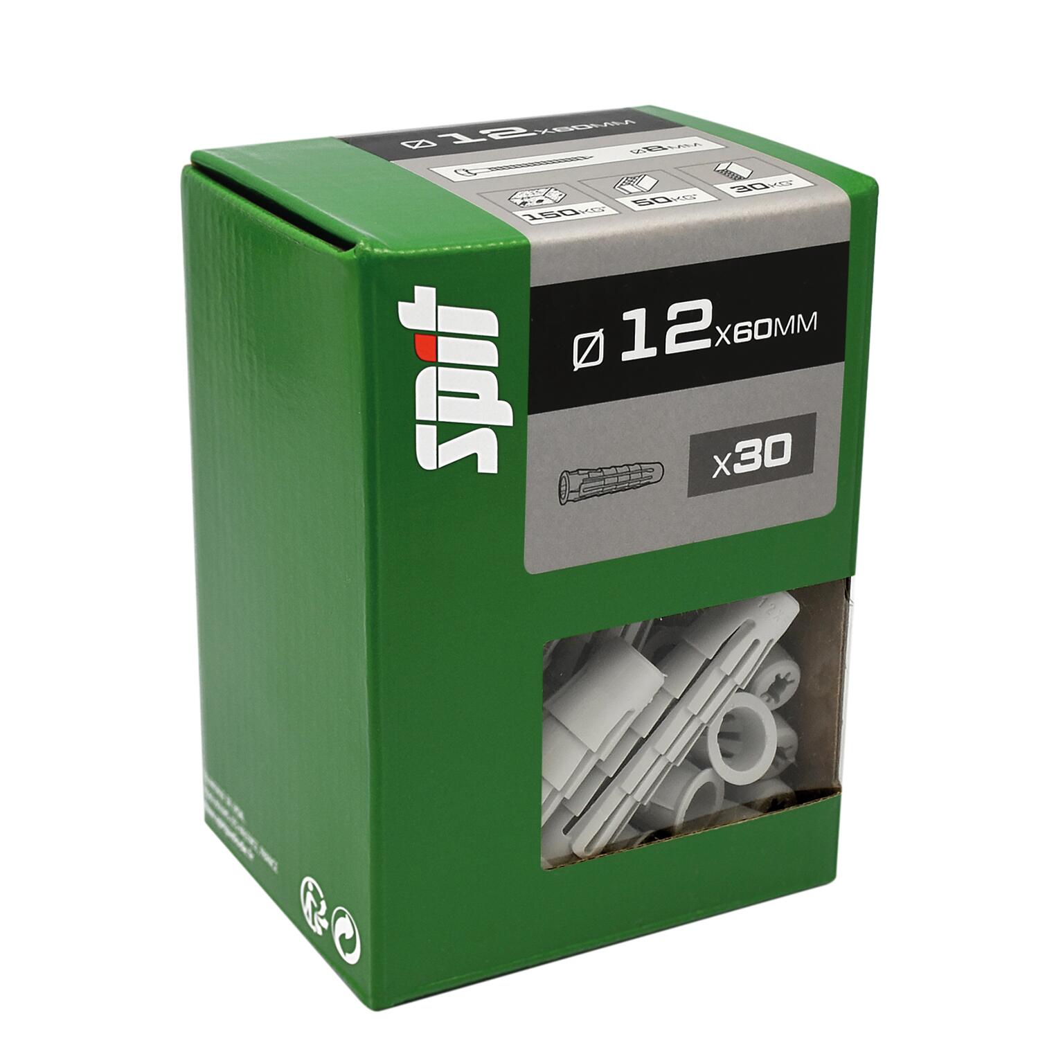 Cheville nylon multi-matériaux Diam.12 mm x 60 mm - SPIT Pro6 (lot de 30) - 2