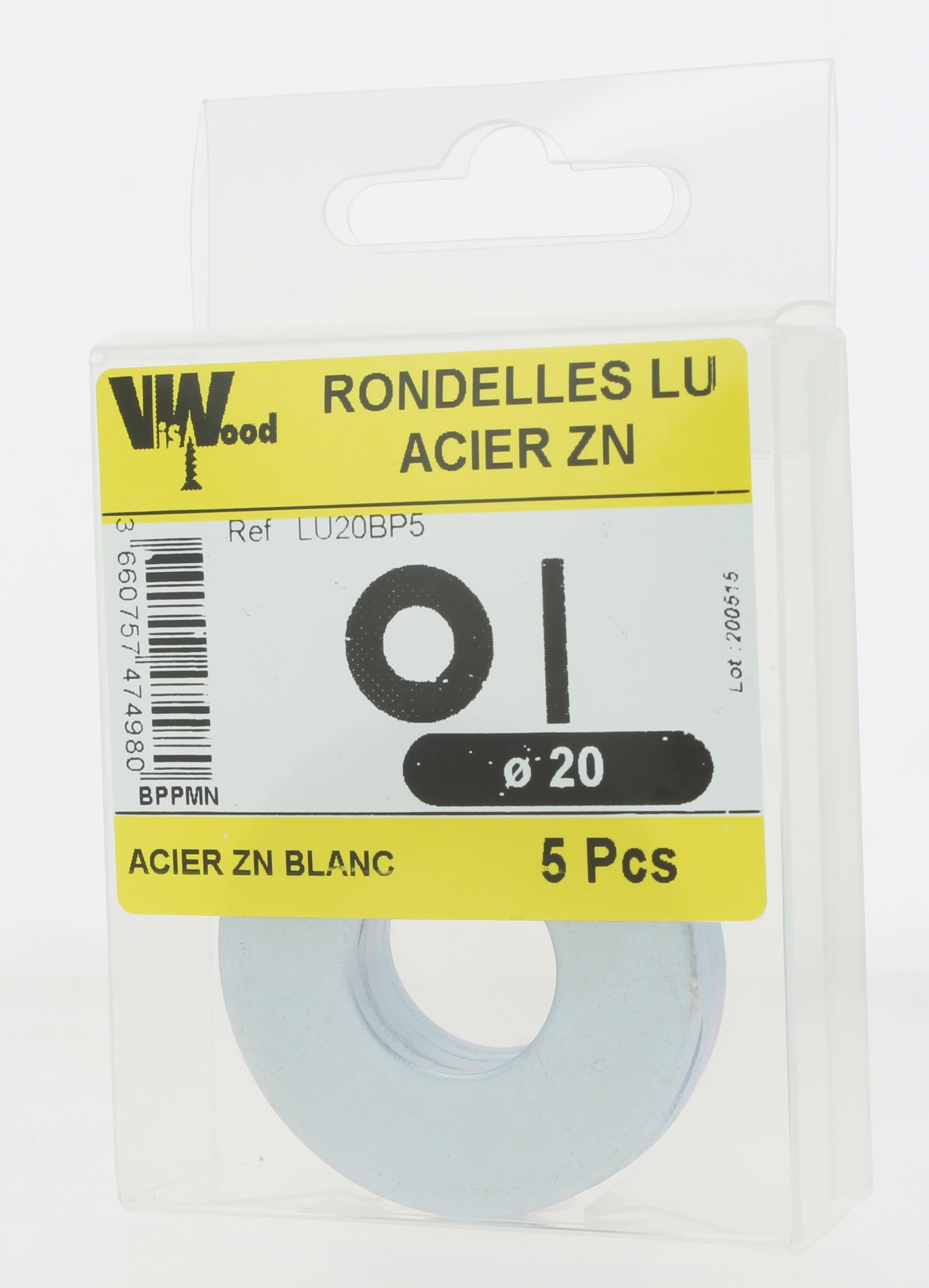Lot de 5 rondelles larges ZG D.20 x 50 x 3 mm - VISWOOD - 3