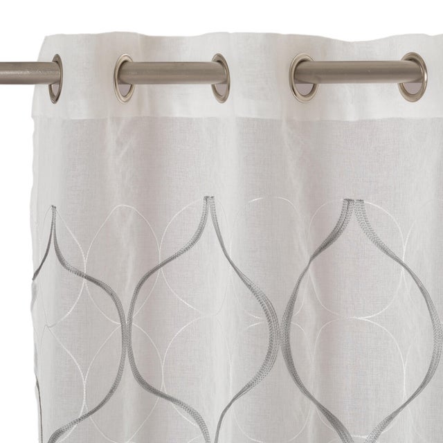 Tenda Luna grigio, occhiello 140x280 cm