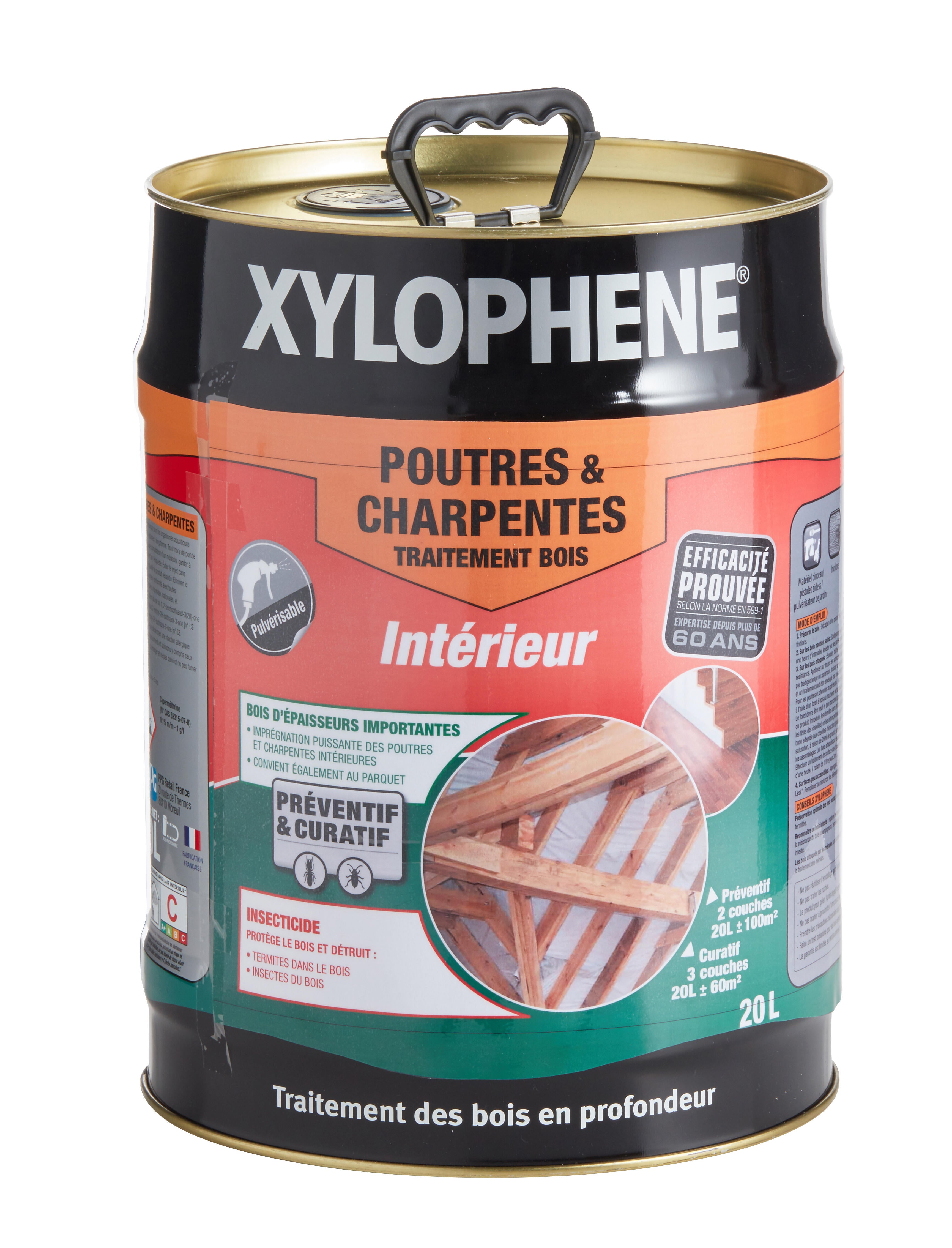 Traitement bois poutres et charpentes interieures 20 L - XYLOPHENE - 4