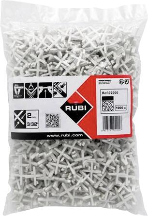 Croisillons standards pour carrelage Ep.2 mm en X - RUBI (sachet de 1000) - 2