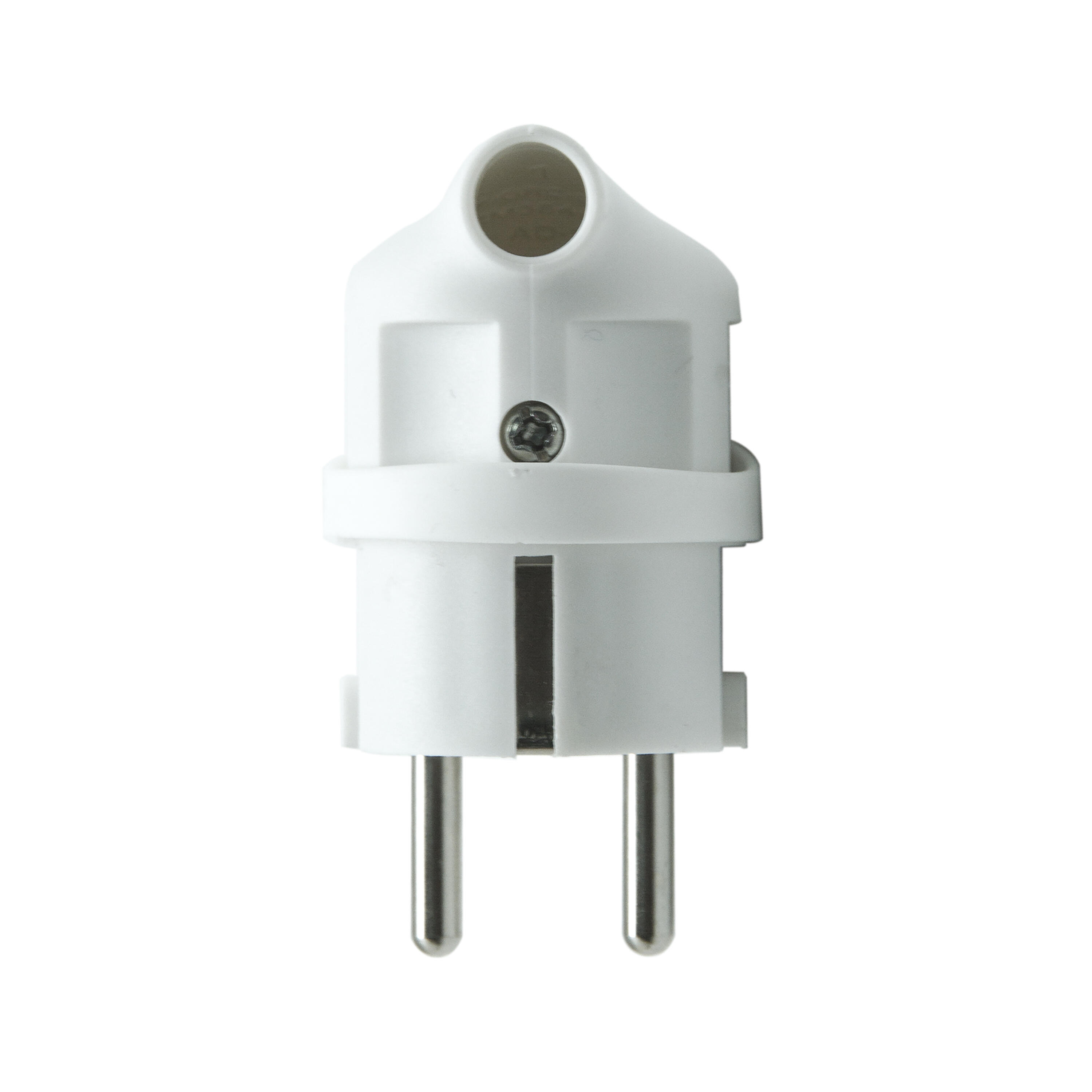 FICHE MALE 2P+T avec ANNEAU Blanc - 2