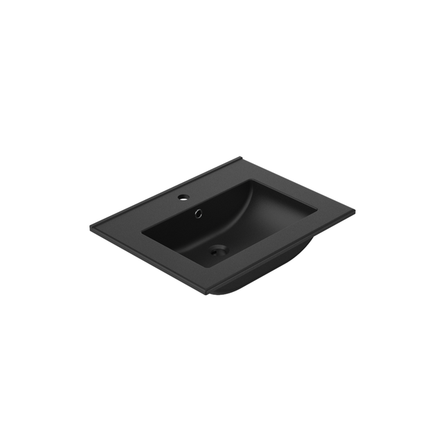 Plan vasque céramique noir 60 x 46 cm