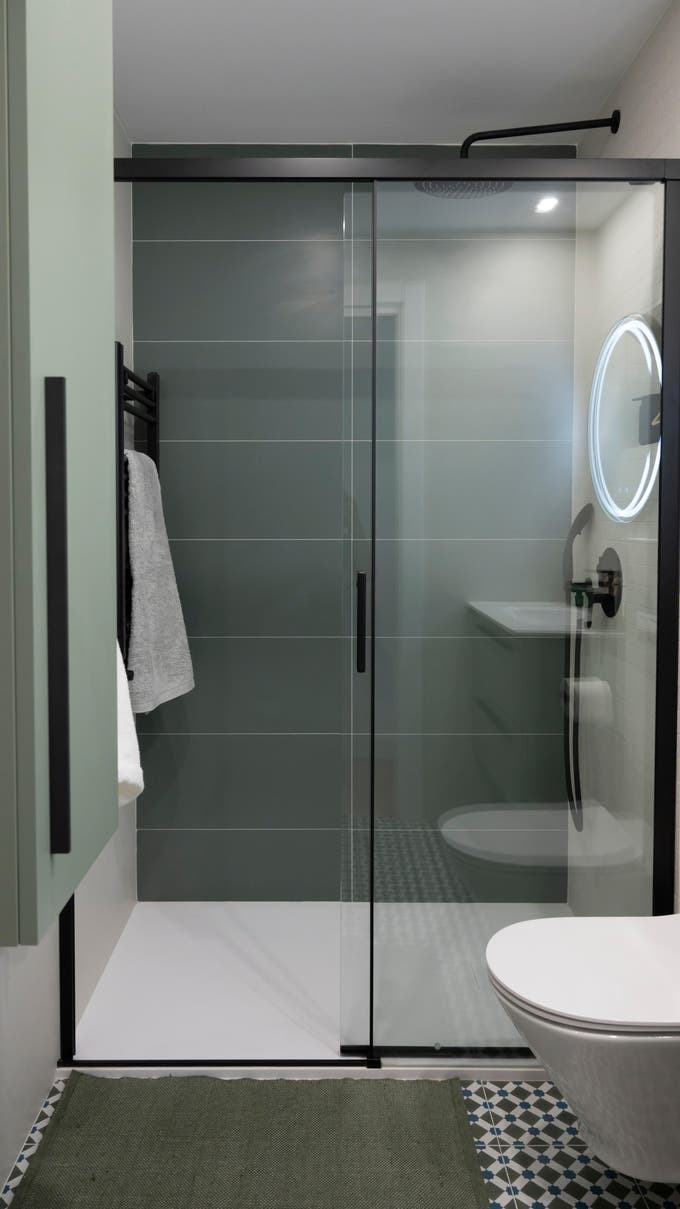 baño verde