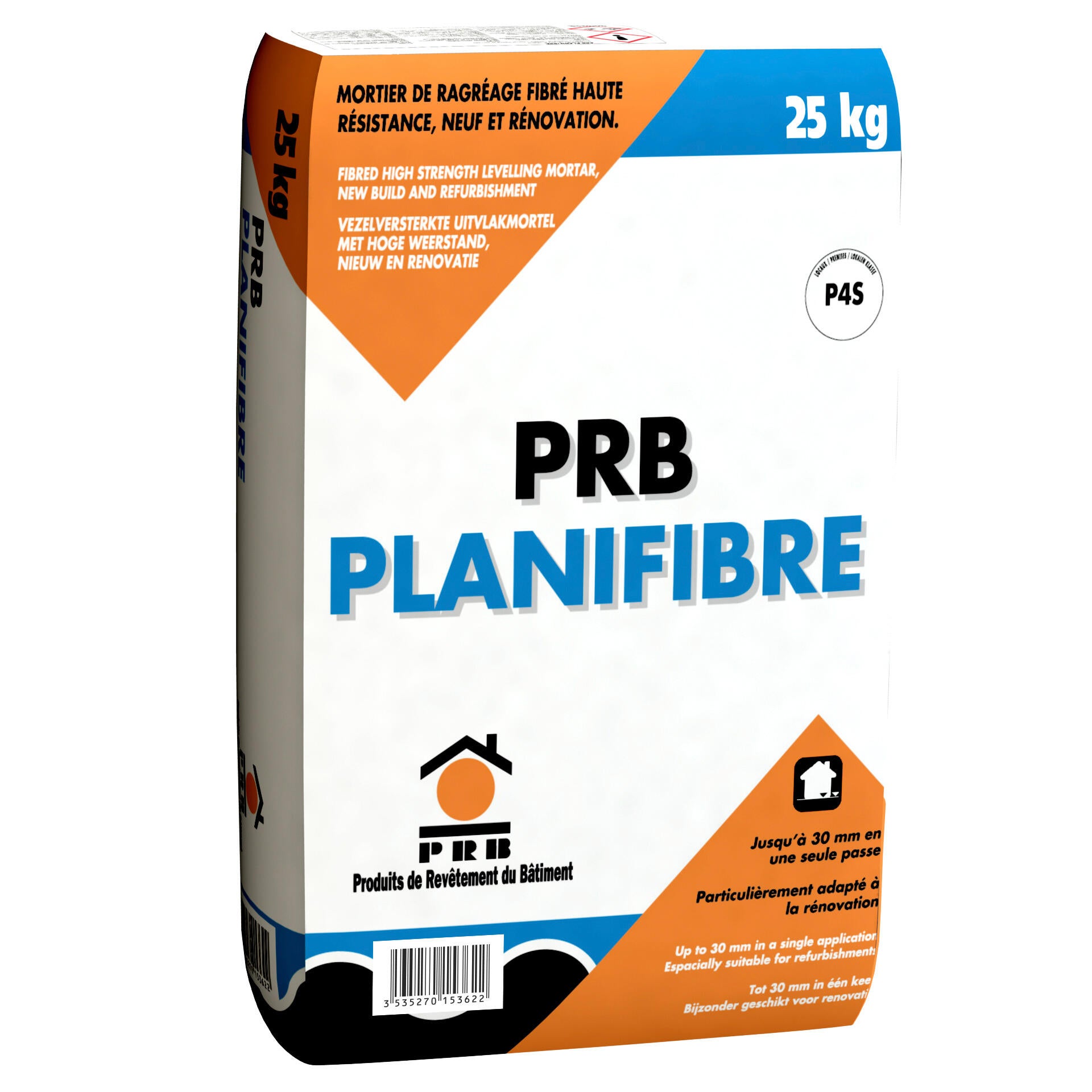 Ragréage P4S intérieur/extérieur 25 kg - Planifibre PRB - 2