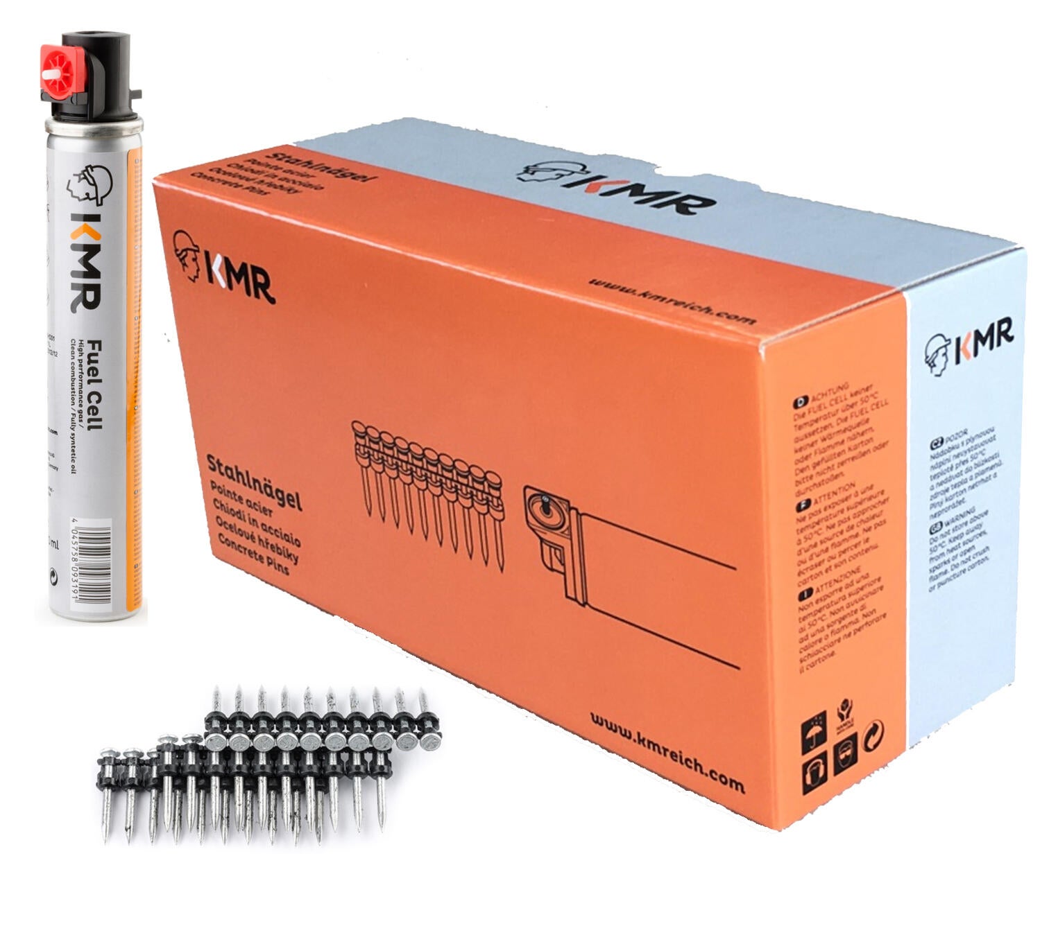 Lot de 1000 pointes 2,6 x 20 Béton + 1 Cartouche - KMR - 2