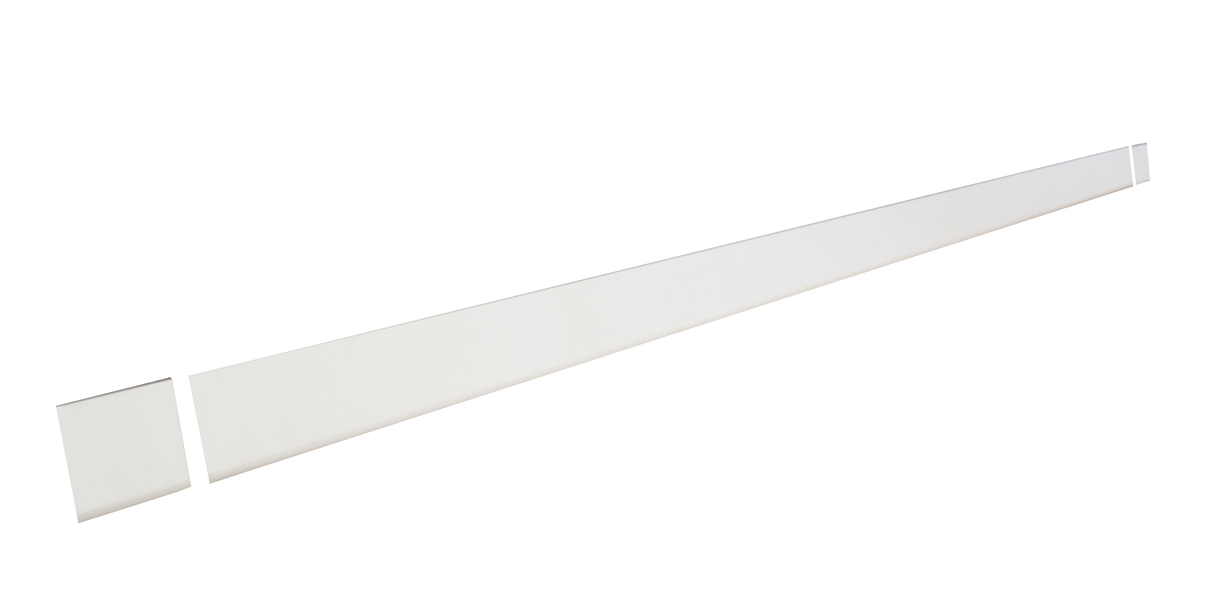 Rail pour porte coulissante Larg.83 cm en applique aluminium blanc avec porte , habillage et amortisseur - 9