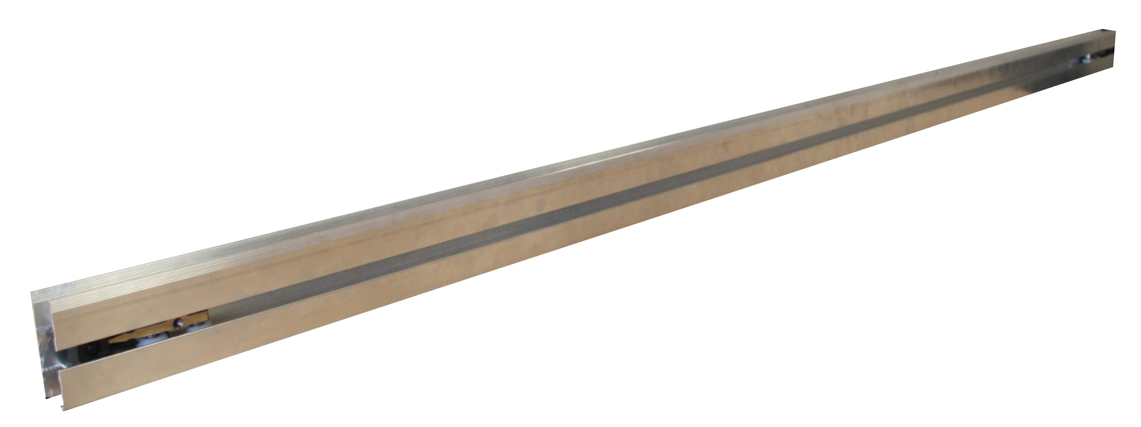 Rail pour porte coulissante Larg.83 cm en applique aluminium blanc avec porte , habillage et amortisseur - 8