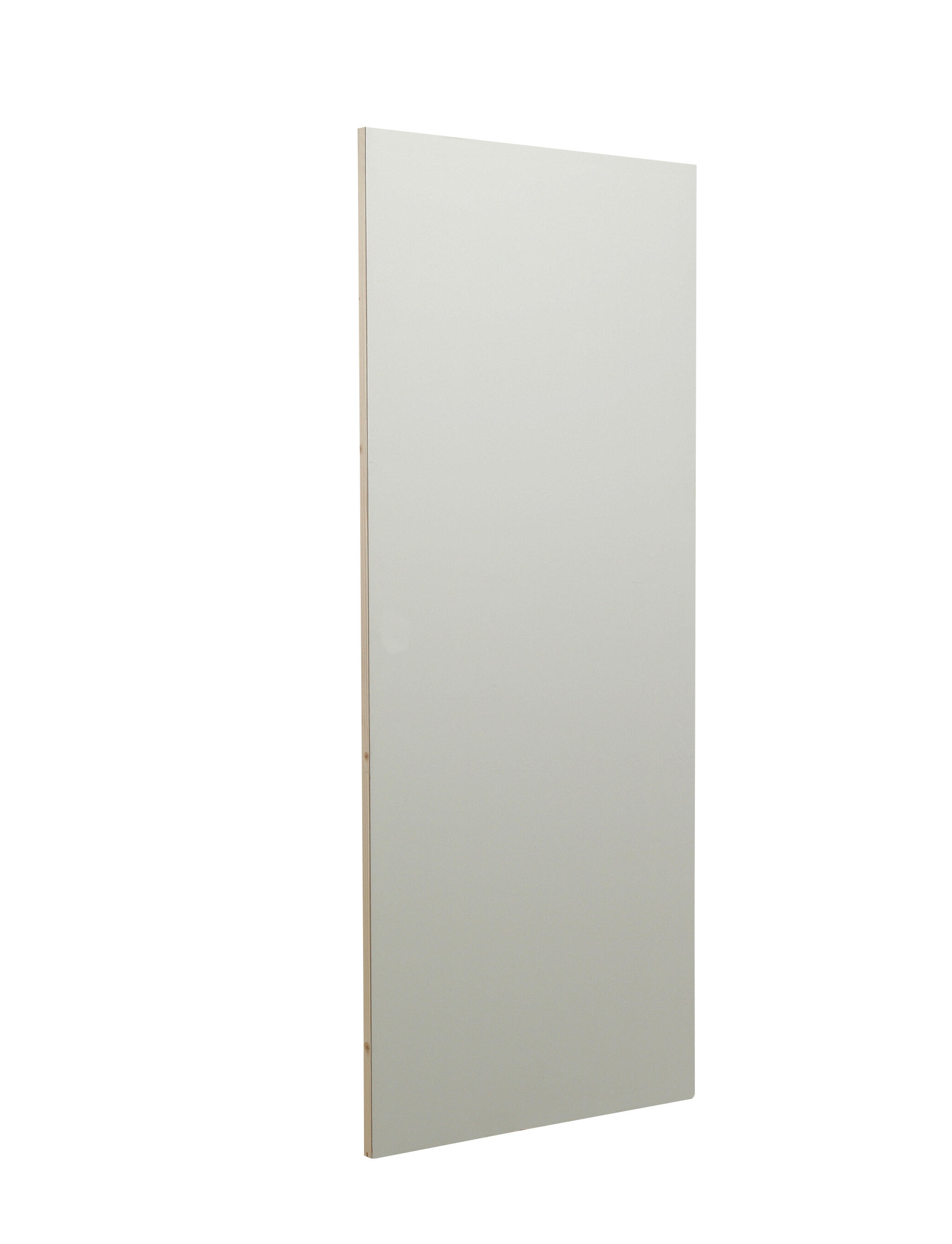 Rail pour porte coulissante Larg.83 cm en applique aluminium blanc avec porte , habillage et amortisseur - 2