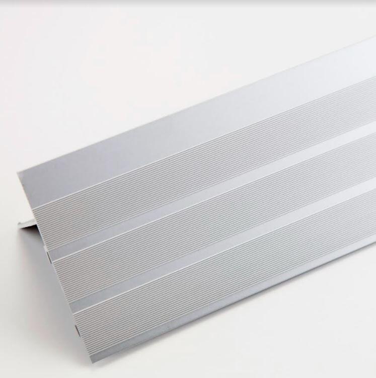Profilé terrasse équerre Ep.80 mm aluminium mat gris L.2,50 m - 2