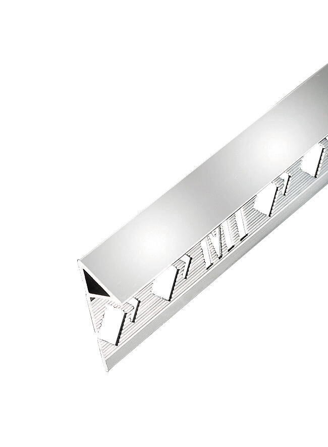 Profilé de finition carrelage triangle Ep.10 mm aluminium brillant gris L.2,50 m - 2